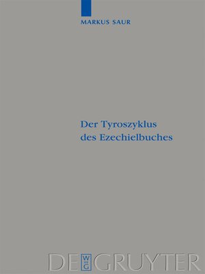 cover image of Der Tyroszyklus des Ezechielbuches